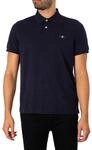 Gant Herren REG Shield SS Pique Polo Polohemd, Evening Blue, 5XL