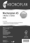 Chronoplan 50236 Kalendereinlage 2026 (Wochenplan A5 (148x210mm)...