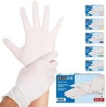 FRANZ MENSCH 100 St&uuml;ck Nitrilhandschuhe, S, wei&szlig;, puderfrei | Safe Light,