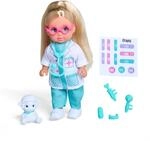 Simba Evi Love Pet Doctor &ndash; Puppe (12 cm) als Tier&auml;rztin mit Pl&uuml;sch‑Tier &