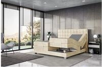 MEBLINI Boxspringbett Elektrisch Verstellbar - Gepolstert Doppelbett mit Matratzen