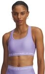 Under Armour Damen Crossback Mid Impact Sport-BH, (538) transparent/wei&szlig;, Large