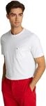 Tommy Hilfiger Herren T-Shirt Kurzarm Essential mit Brusttasche, Wei&szlig; (White), XS