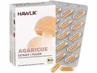 HAWLIK Vitalpilze Bio Agaricus Extrakt + Pulver Kapseln - 60 Kapseln im Bilster...