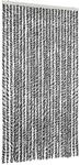 vidaXL Fliegenvorhang Grau, Schwarz und Wei&szlig; 100x230 cm Chenille