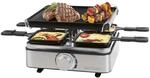 ProfiCook&reg; Raclette 4 Personen | inkl. 4 Pf&auml;nnchen und 4 Holzspachtel 