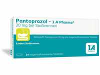 Pantoprazol - 1 A Pharma 20 mg bei Sodbrennen, 14 magensaftresistente Tabletten: