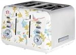 Laura Ashley 4-Scheiben-Toaster Edelstahl Vintage von VQ Elveden White | Mit