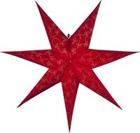 Star 501-19, Papierstern"Decorus", 7 zackig, Papier, Rot, 1.5 x 6.3 x 6.3 cm