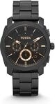 Fossil Machine Uhr f&uuml;r Herren, 45mm Quarz-Chronographenwerk mit Edelstahl- oder
