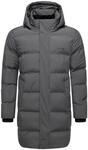 STONE HARBOUR Herren lange Steppjacke warmer Wintermantel mit wasserdichtem