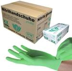 SFM &reg; GREENLETS Nitril : XS, S, M, L, XL gr&uuml;n puderfrei F-tex Einweghandschuhe