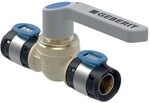 Geberit FlowFit Kugelhahn mit Bet&auml;tigungshebel, 20 mm