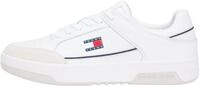 Tommy Jeans Herren Cupsole Sneaker Leather Low Top, Wei&szlig; (White), 43