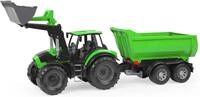 Lena 7250 Worxx Traktor Deutz-Fahr Agroton mit Anh&auml;nger &ndash; 74 cm Spielzeug Traktor