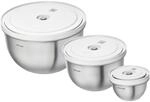 ZWILLING Fresh & Save BOWLS Vakuumsch&uuml;ssel Set Edelstahl 6-tlg, S-12 cm, M-18 cm,