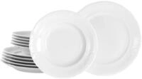 CreaTable, 24623, Serie Frederike Weiss, 12-teiliges Geschirrset f&uuml;r 6...