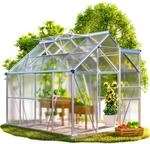 GARDEBRUK&reg; Gew&auml;chshaus Aluminium 4,8m&sup2; mit Fundament 250x190cm inkl. 2...
