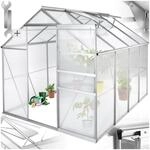 tectake&reg; Aluminium Gew&auml;chshaus, 250x185x195 cm, Treibhaus, Tomatenhaus, Fr&uuml;hbeet,