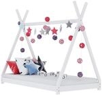 vidaXL Kiefernholz Massiv Kinderbett Hausbett Bettenhaus Spielbett Tipi...