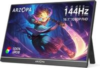 ARZOPA 16.1'' 144Hz Tragbarer Monitor mit Einem Standfu&szlig;, 106% sRGB 1920&times;1080P FHD