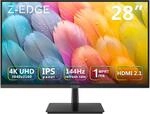 Z-Edge 28 Zoll 4K 144Hz Gaming Monitor UHD IPS Monitor 3840x2160 1ms MPRT, 300cd/m&sup2;