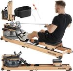tectake&reg; Wasser Ruderger&auml;t f&uuml;r Zuhause + Pulsgurt, Holzruderger&auml;t...