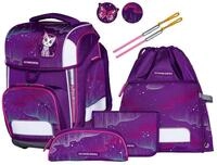 Schneiders Schulranzen Ergolite Set 9-teilig Wavy Dots violett
