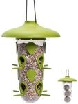 Vogelfutterhaus zum Aufh&auml;ngen f&uuml;r Wildv&ouml;gel, 1 Set, Gr&uuml;n | Wetterfestes Vogelhaus