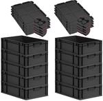 PROREGAL SuperSparSet 10x Eurobox NextGen Grip mit Scharnierdeckel & schwarzen