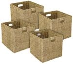 HMF Aufbewahrungskorb passend f&uuml;r KALLAX Regal, Korb geflochten aus Seegras mit