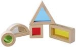 Eichhorn &ndash; Montessori &ndash; Fensterbausteine in 5 verschiedenen Formen und farbigem