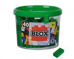 Simba 104114537 - Blox, 40 gr&uuml;ne Bausteine f&uuml;r Kinder ab 3 Jahren, 8er Steine, in