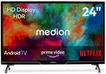 MEDION 59,8 cm (24 Zoll) HD Fernseher (Android TV, Smart TV, HDR, Prime Video,...