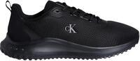 Calvin Klein Herren Runner Sneaker Eva Mix Mesh mit Logo, Schwarz (Triple Black), 43