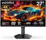 KOORUI G2741L Gaming Monitor 27 Zoll, Dual-Modus 4K UHD 3840x2160 at 160Hz und FHD at