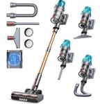 Fieety Akku Staubsauger Kabellos, 50kPa/600W Starkes Saugen, 65Min, 1.6L Beutellos -
