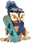Drechslerei Kuhnert - Rauchfigur/R&auml;ucherfigur - Eule mit Snowboard aus...
