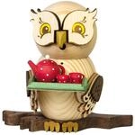 Drechslerei Kuhnert Rauchfigur/R&auml;ucherfigur - Eule mit Teeservice aus...