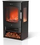 Juskys&reg; Elektrokamin 1800W &mdash; Schwarz, elektrischer Standkamin mit