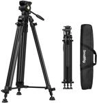 SMALLRIG 73''/186cm Heavy-Duty Videostativ aus Aluminiumlegierung, Max. Tragkraft 8kg