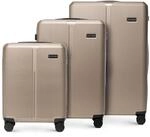 WITTCHEN Stripes Line Kofferset 3-teilig | ABS-Hartschalenkoffer, 4 Rollen 360&deg; 