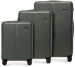 WITTCHEN Stripes Line Kofferset 3-teilig | ABS-Hartschalenkoffer, 4 Rollen 360&deg; 