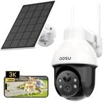 aosu 3K &Uuml;berwachungskamera Aussen Solar, 5MP 360&deg; Panoramisches PTZ Kabellose
