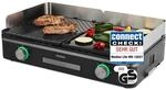 MEDION Tischgrill elektrisch mit Dual-Zonen-System (2400 Watt Elektrogrill, 2