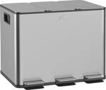 HOMCOM M&uuml;lleimer K&uuml;che 3 x 20 L Treteimer mit Softclose-Deckel und Pedal