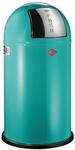 Wesco Pushboy M&uuml;lleimer in der Farbe t&uuml;rkis, pulverbeschichtetes Stahlblech, 50