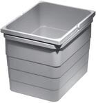 SOTECH eins2vier Abfallsammler H&ouml;he: 220 mm Volumen 12 Liter 230 x 306 mm alugrau