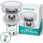 Engelbach&reg; Universal Waschbecken Ablaufgarnitur - Pop up Ablaufventil mit &Uuml;berlauf
