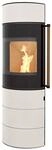 H&M Germany Kaminofen Citro 2.0 L creme wei&szlig; schmaler ovaler Ofen 6kw schlicht
